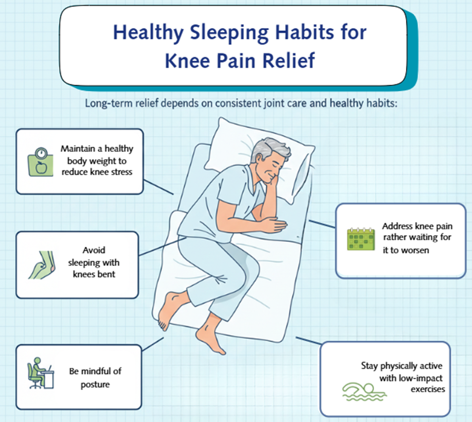 Healthy sleeping habits for knee pain relief